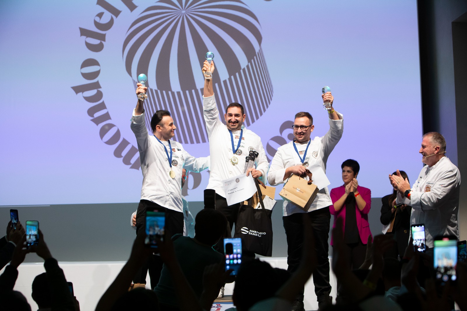 Podio Coppa del Mondo del Panettone - categoria "Panettone al cioccolato"